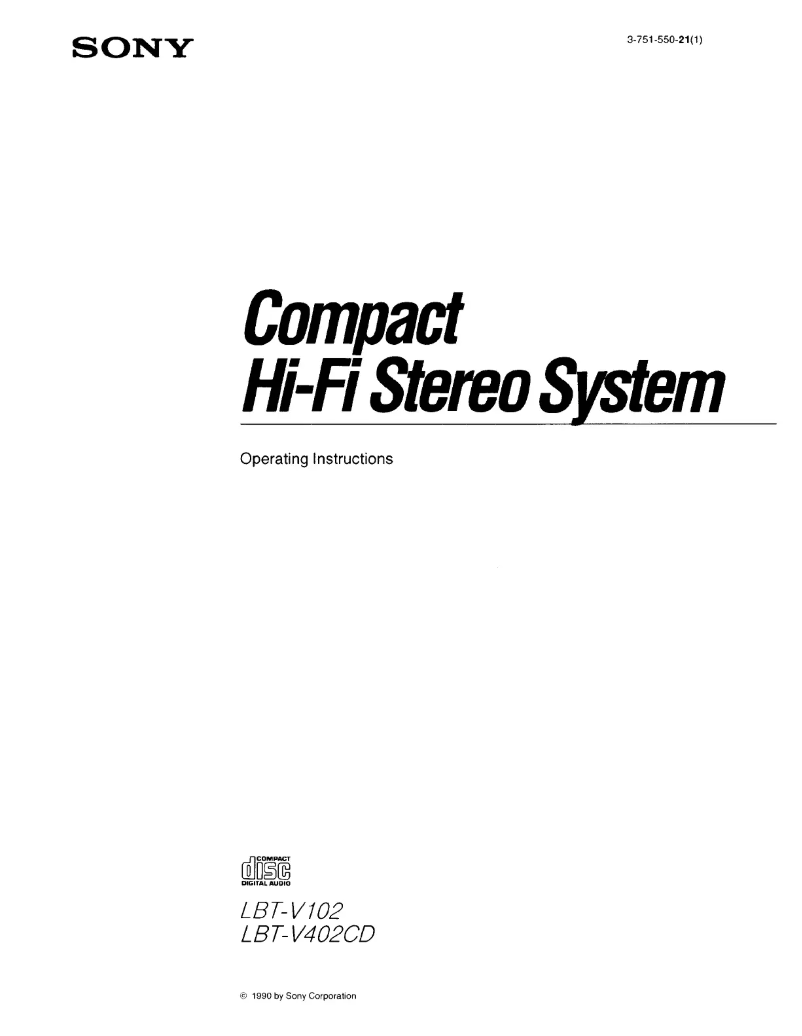 First page image of the manual for LBT-V102