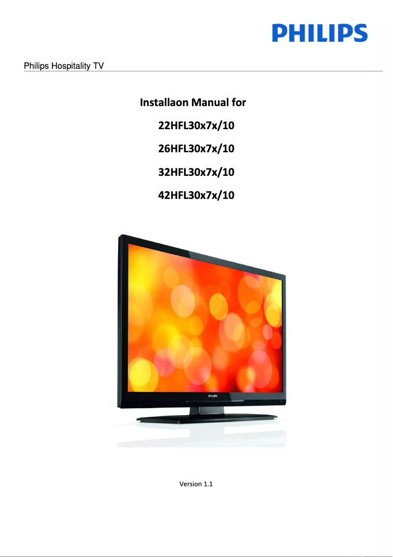 First page image of the manual for 22HFL3007D