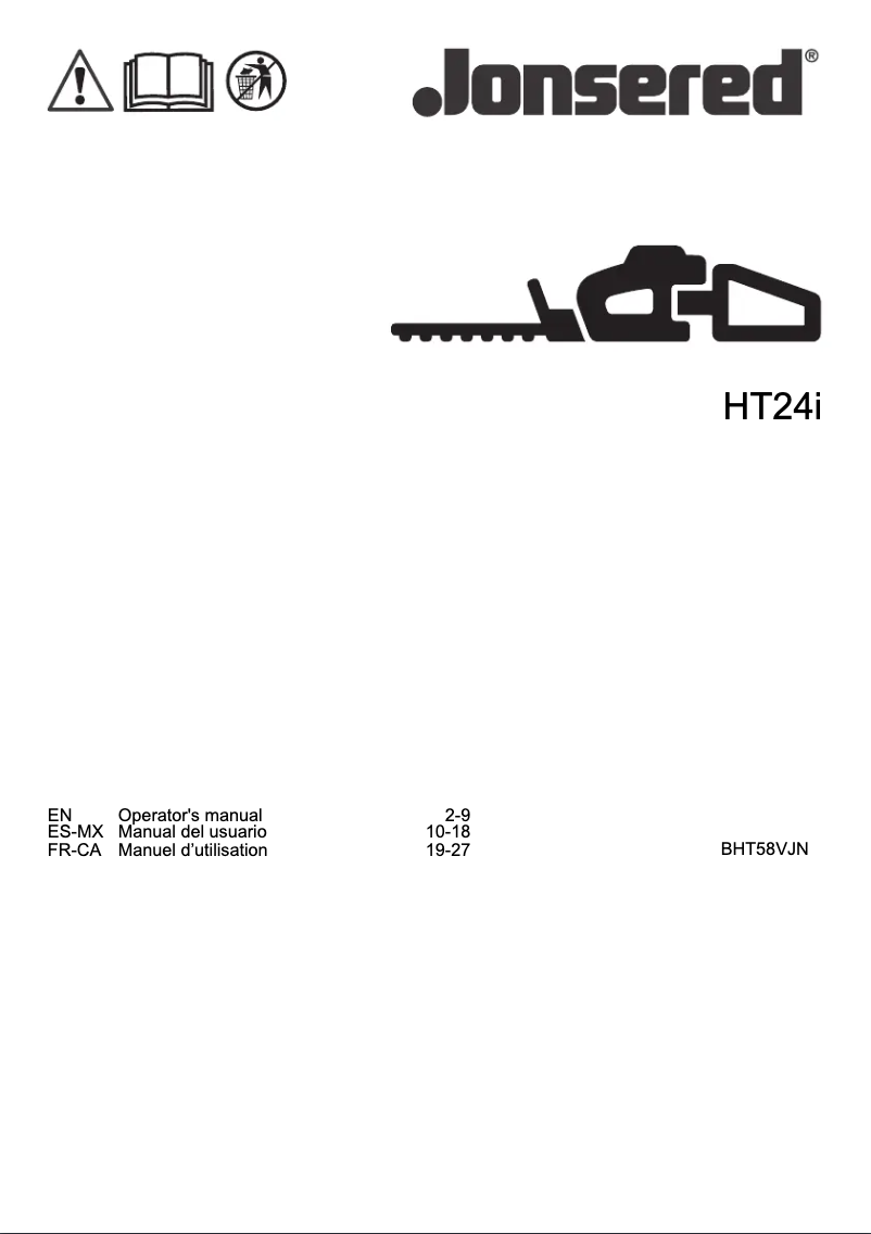 First page image of the manual for HT24i