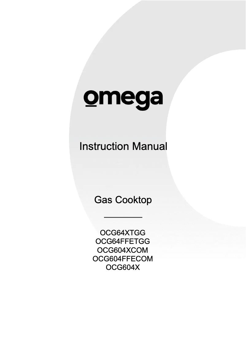 Page 1 of the manual User Manual Omega OCG604XCOM