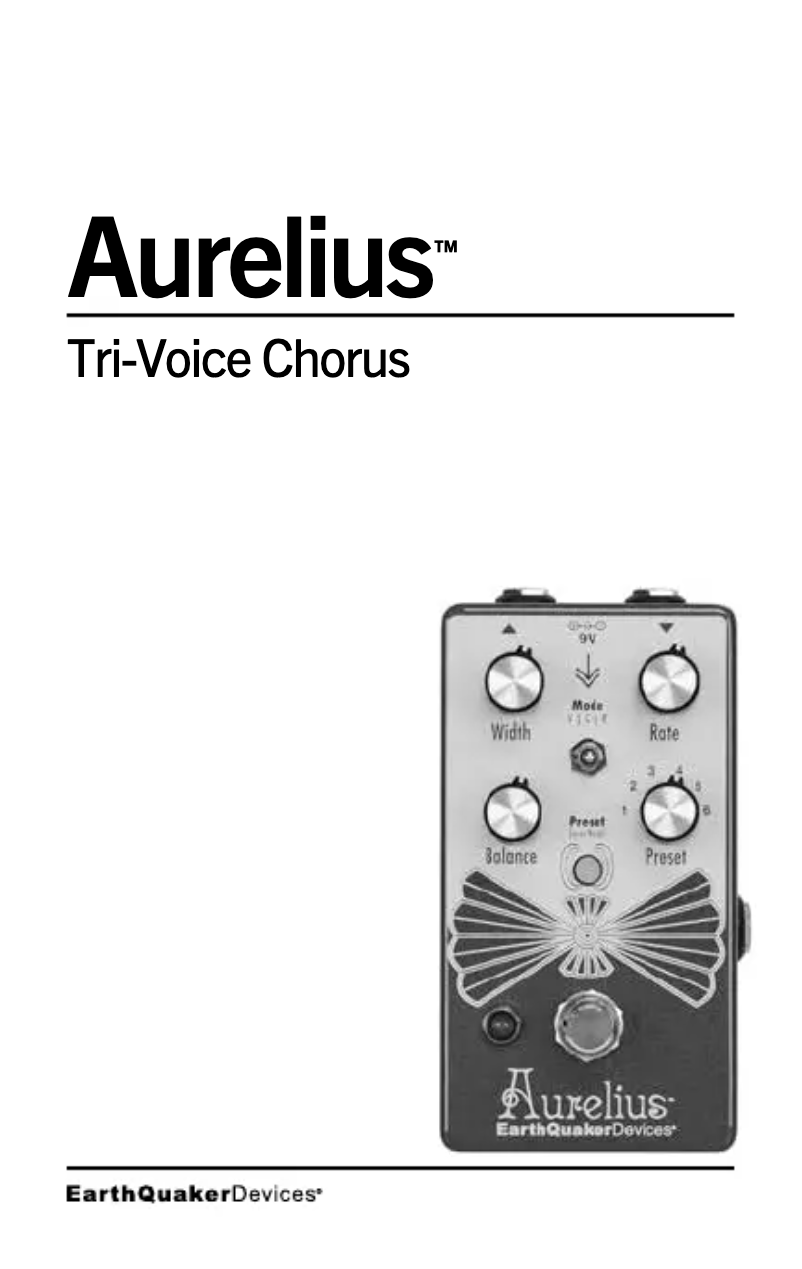First page image of the manual for Aurelius