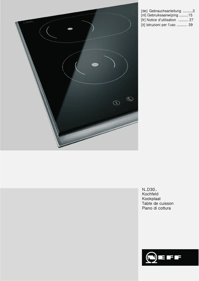Page 1 of the manual User Manual Neff ND 4430 N