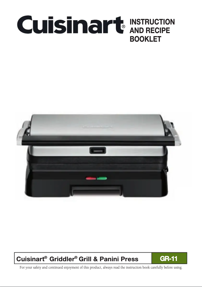 First page image of the manual for Griddler GR-11