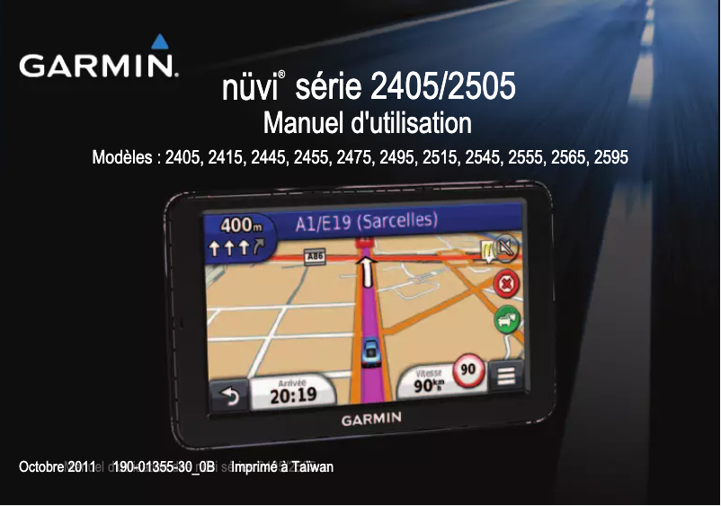 Page 1 of the manual User Manual Garmin Nüvi 2445