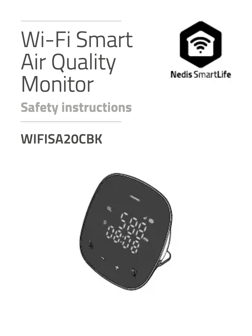 Page 1 of the manual User Manual Nedis WIFISA20CBK