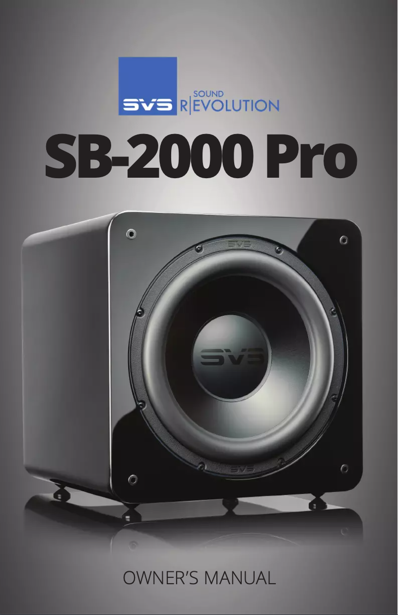 First page image of the manual for SB-2000 Pro