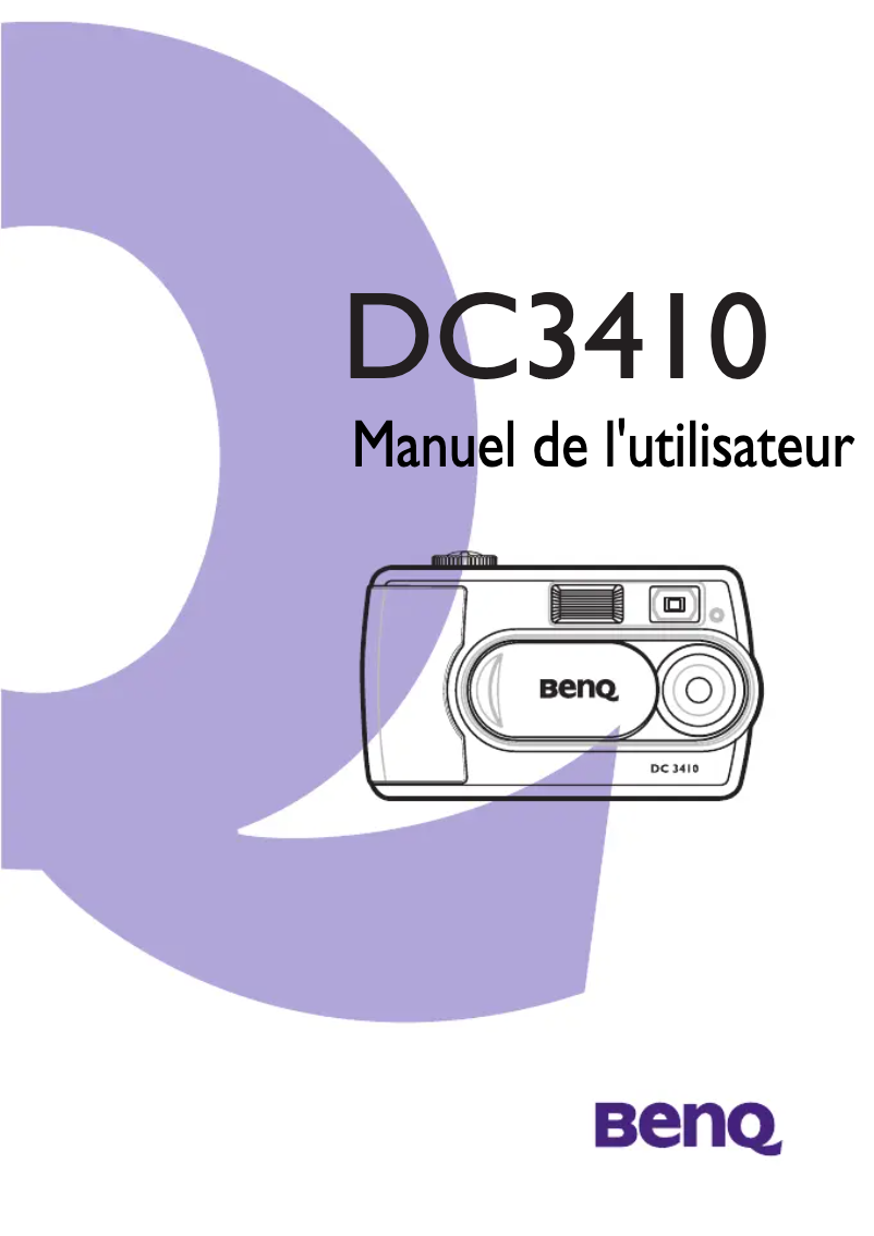 Page 1 de la notice Manuel utilisateur BenQ DC 3410