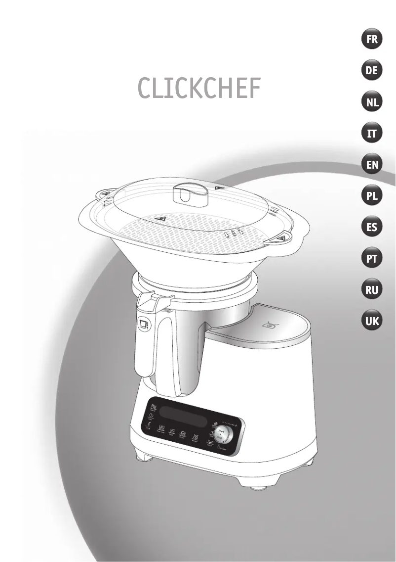 First page image of the manual for ClickChef HF4568
