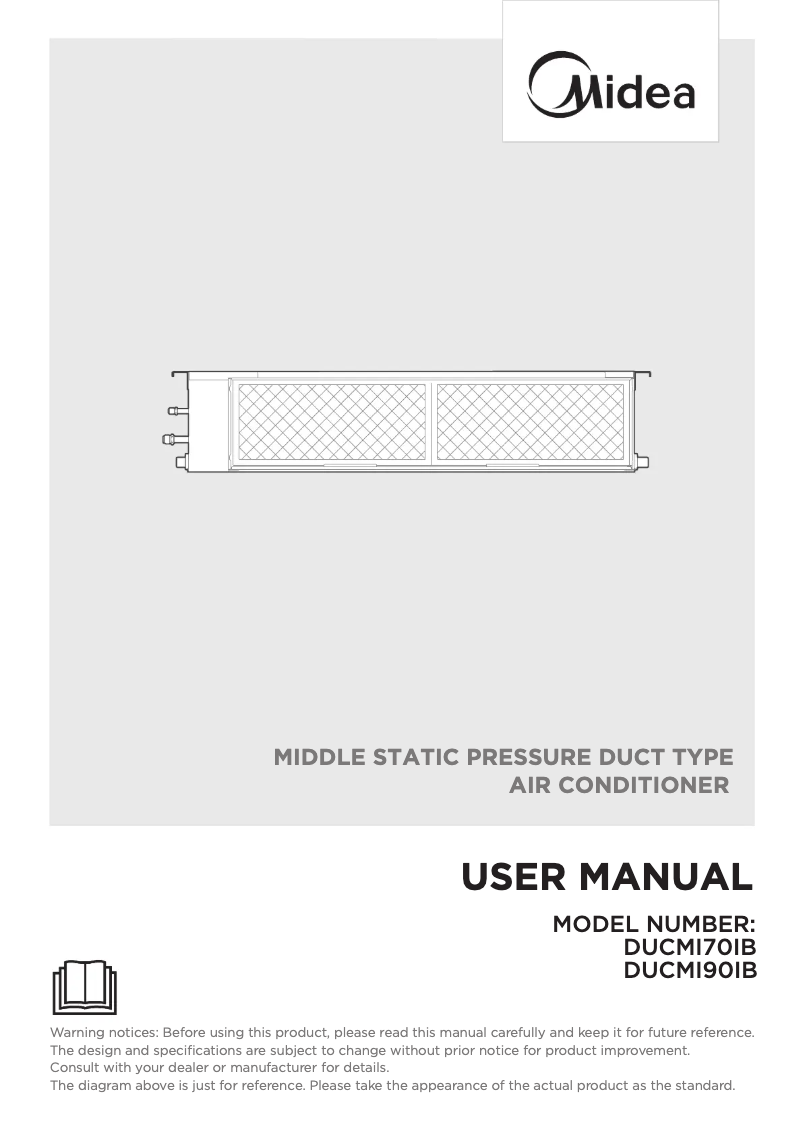 Page 1 of the manual User Manual Midea UCMI90OB