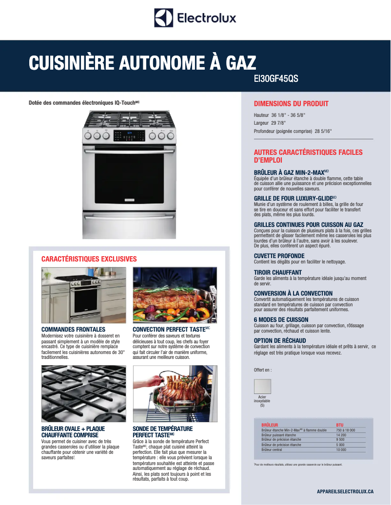 First page image of the manual for EI30GF45QS