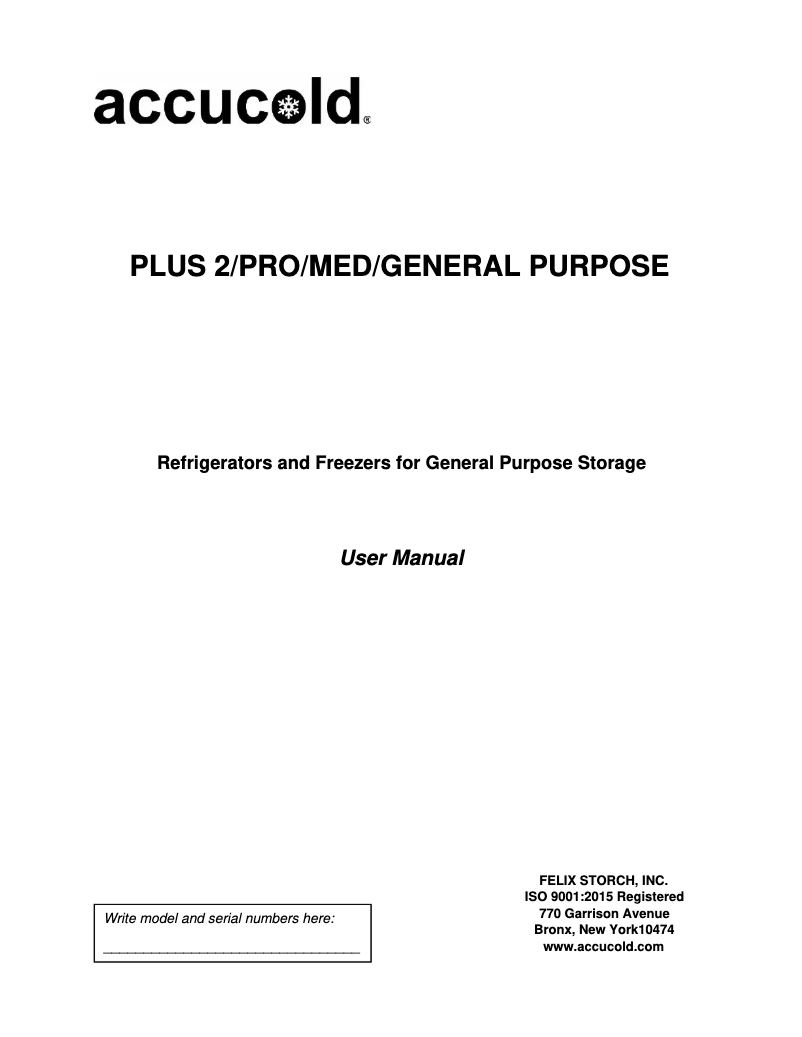 First page image of the manual for AGP34RFLCALADA