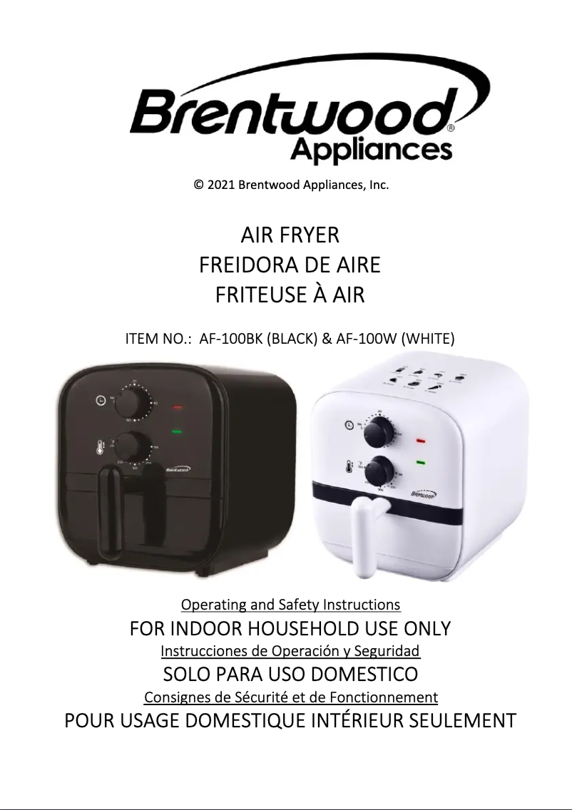 First page image of the manual for AF-100BK