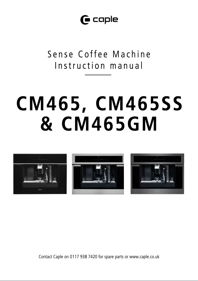First page image of the manual for CM465GM
