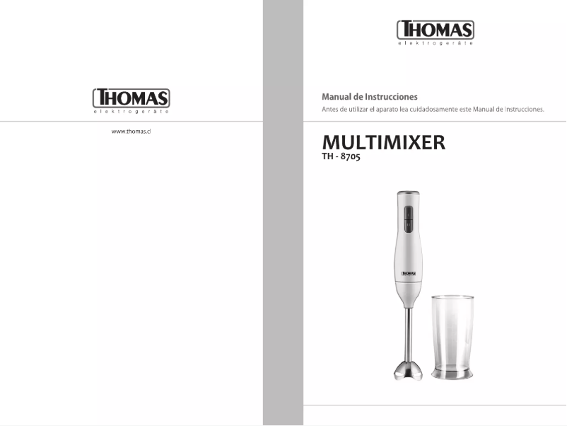 First page image of the manual for TH-8705