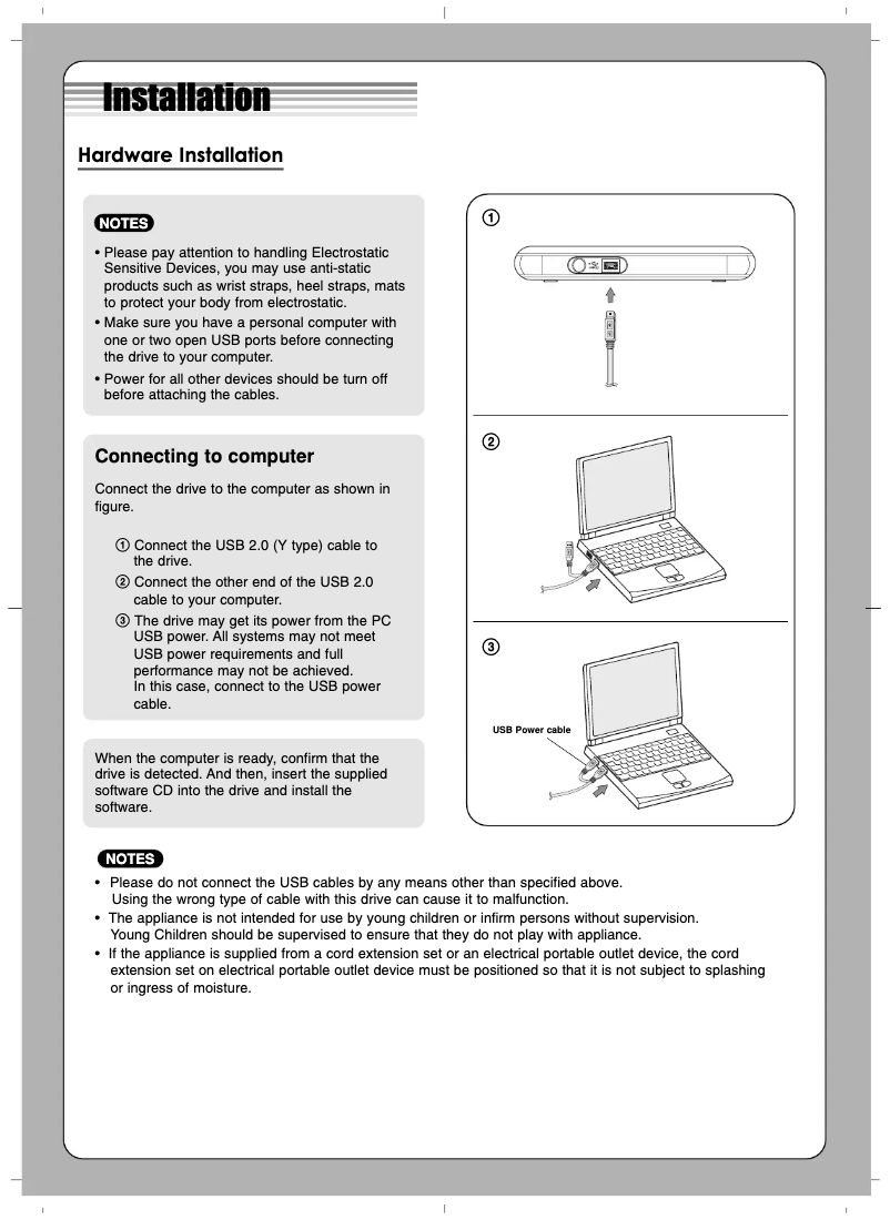 First page image of the manual for CP40NG10