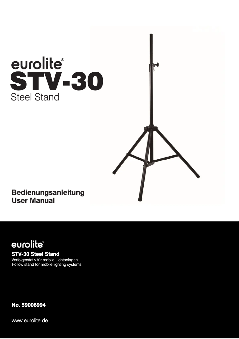 First page image of the manual for STV-30