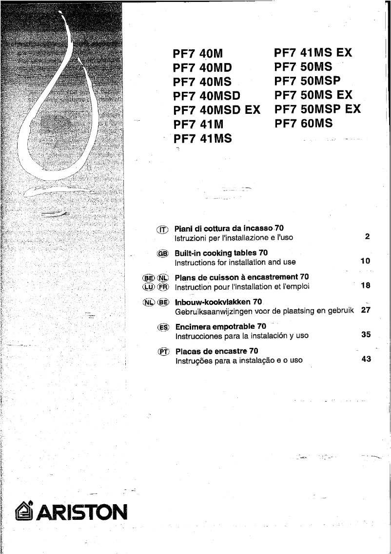 First page image of the manual for PF 740 MS