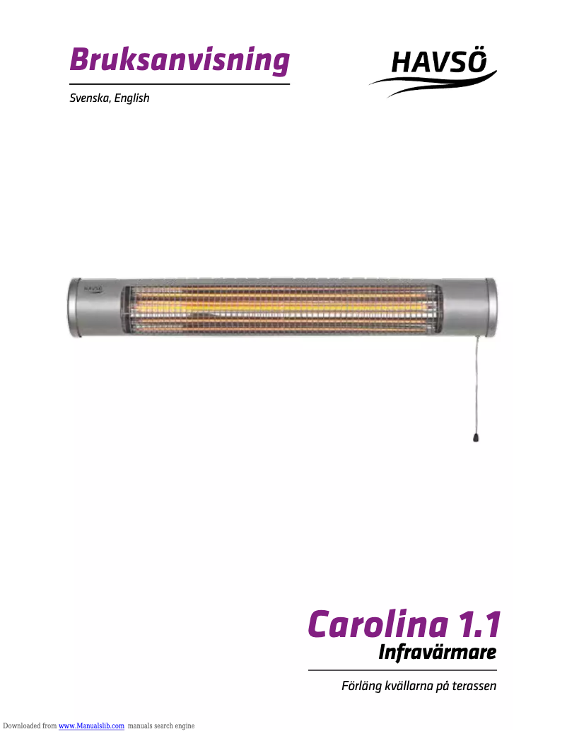 First page image of the manual for Carolina 1.1