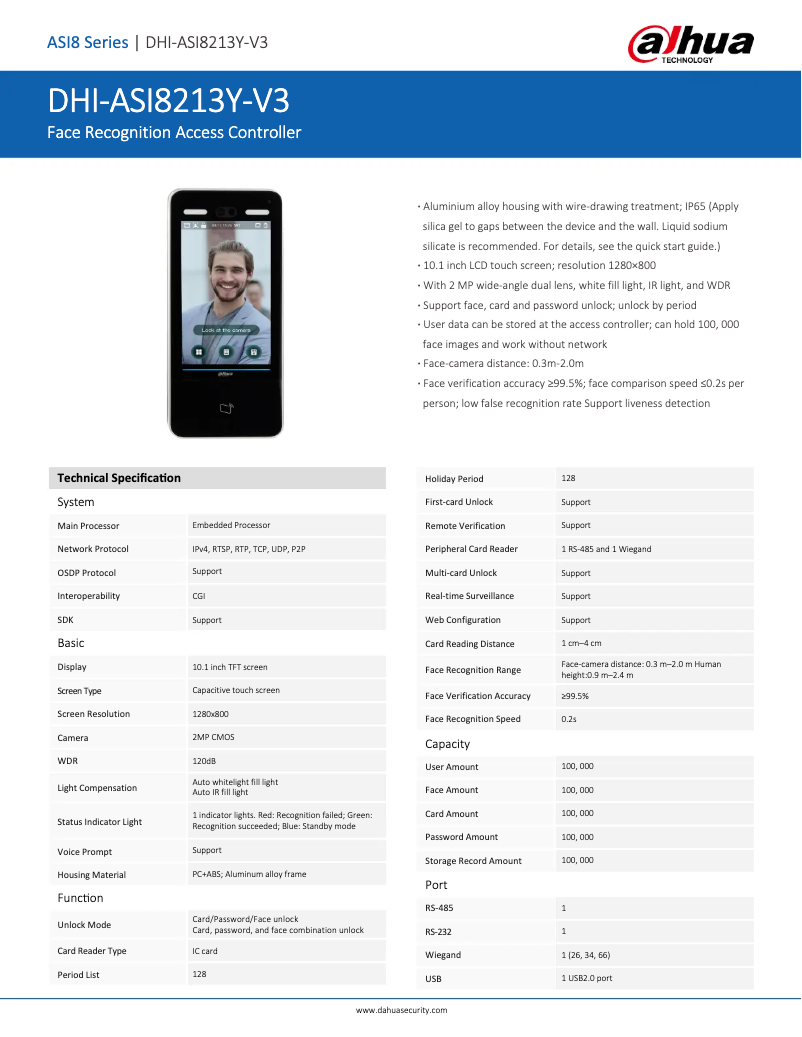 First page image of the manual for ASI8213Y-V3