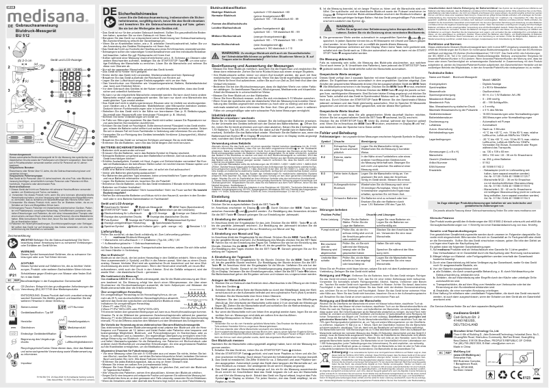 First page image of the manual for BU 512