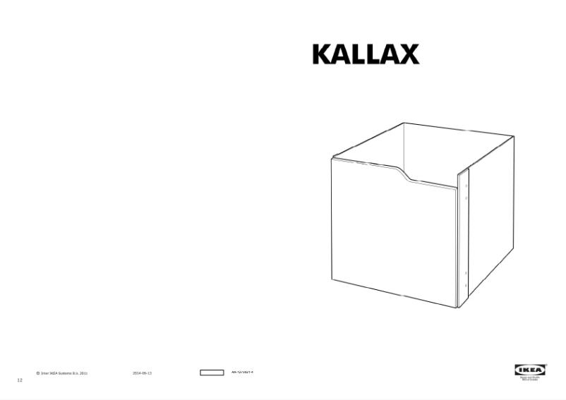 Page 1 of the manual User Manual Ikea KALLAX 605.013.58