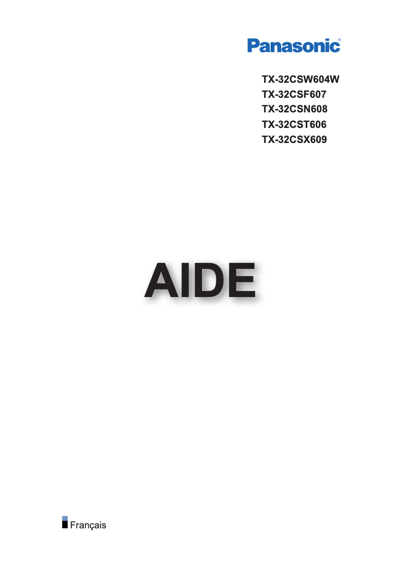 First page image of the manual for Viera TX-32CSX609