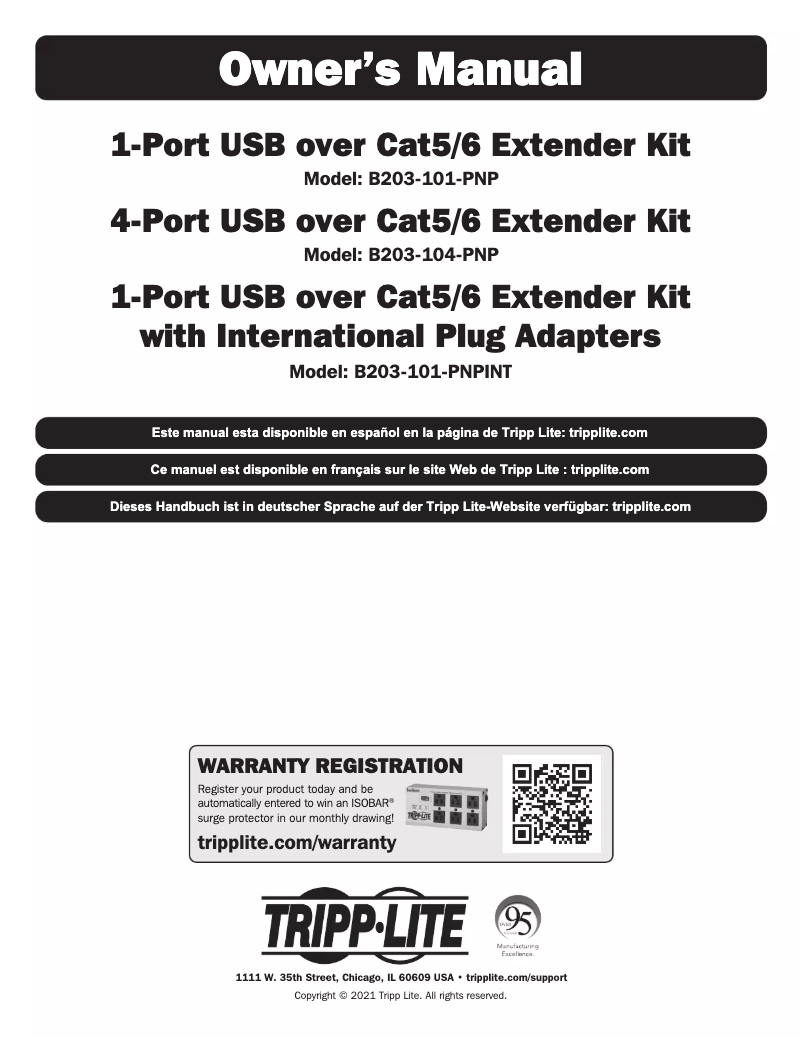 First page image of the manual for B203-101-PNP