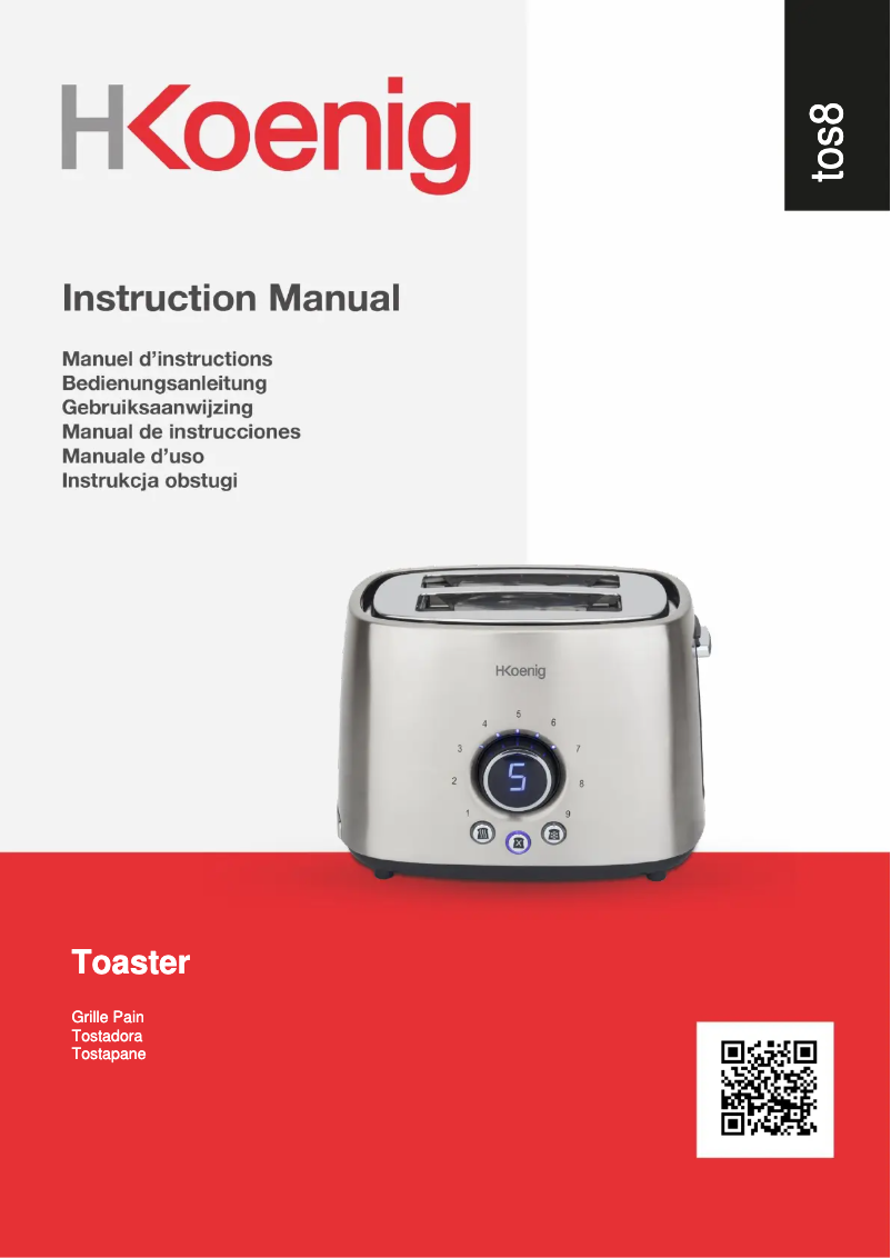 First page image of the manual for TOS8