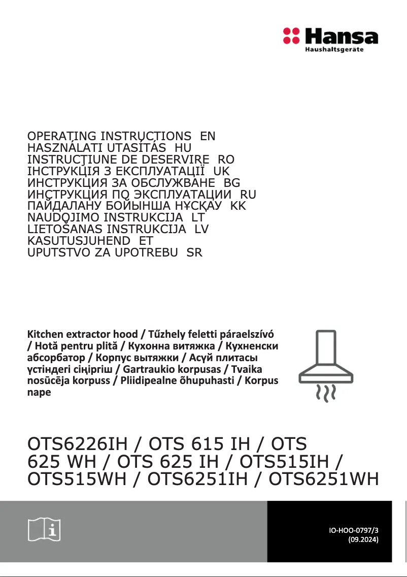 Page 1 of the manual User Manual Hansa OTS6251WH
