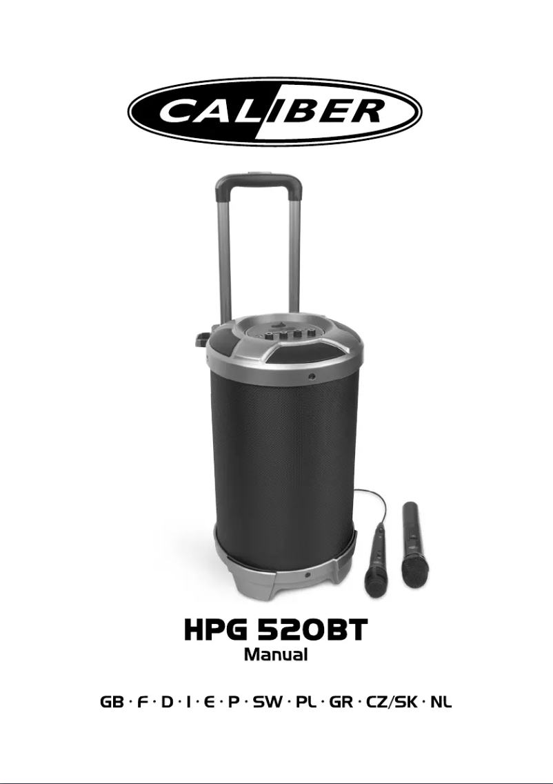 First page image of the manual for HPG 520BT