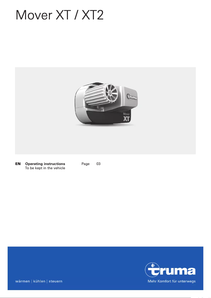 First page image of the manual for Mover XT2