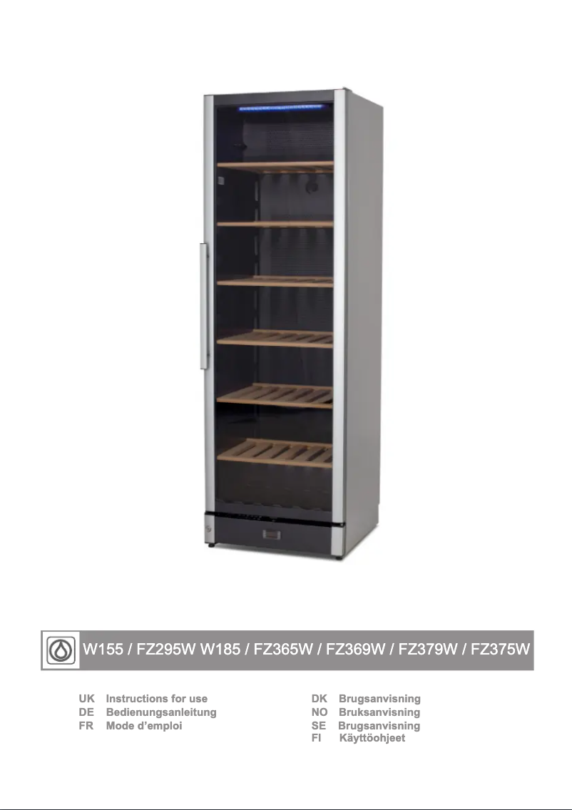 First page image of the manual for FZ 369 W