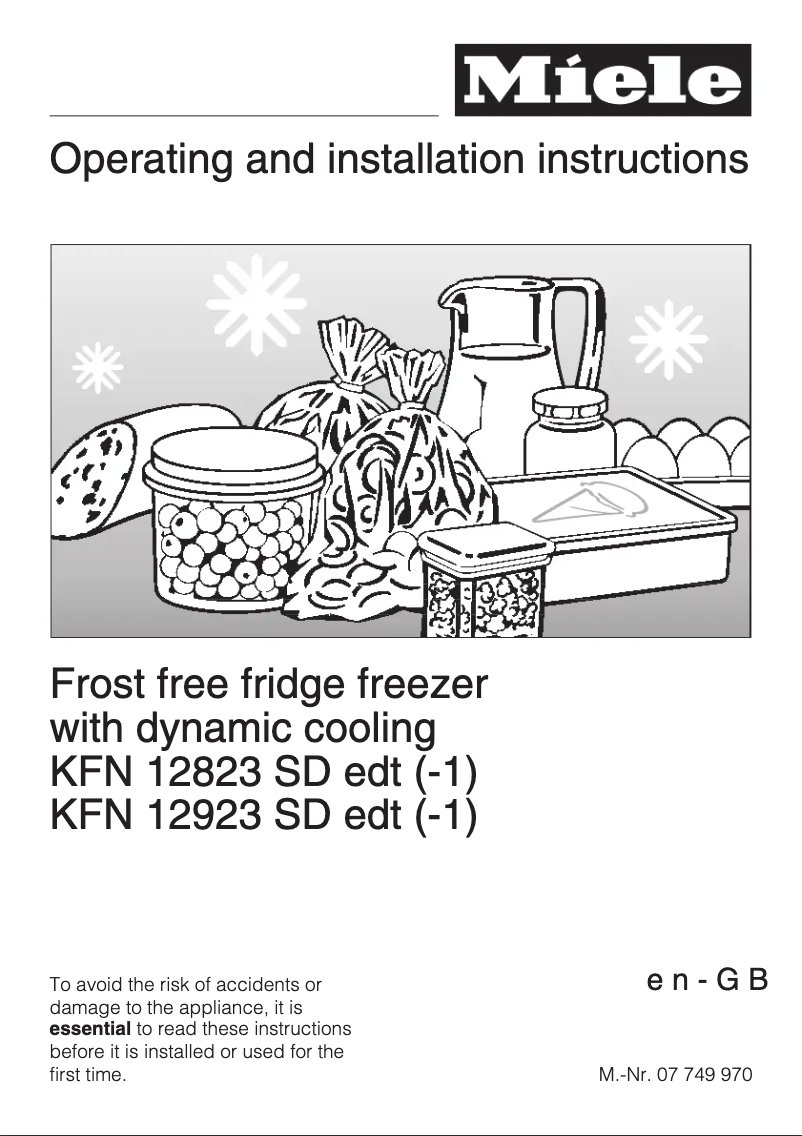Page 1 of the manual User Manual Miele KFN 12923 SD edt