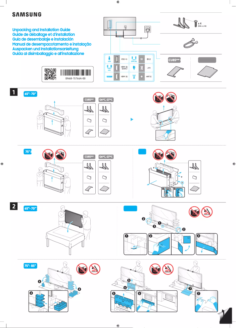 Page 1 of the manual User Manual Samsung QA85Q60CAG