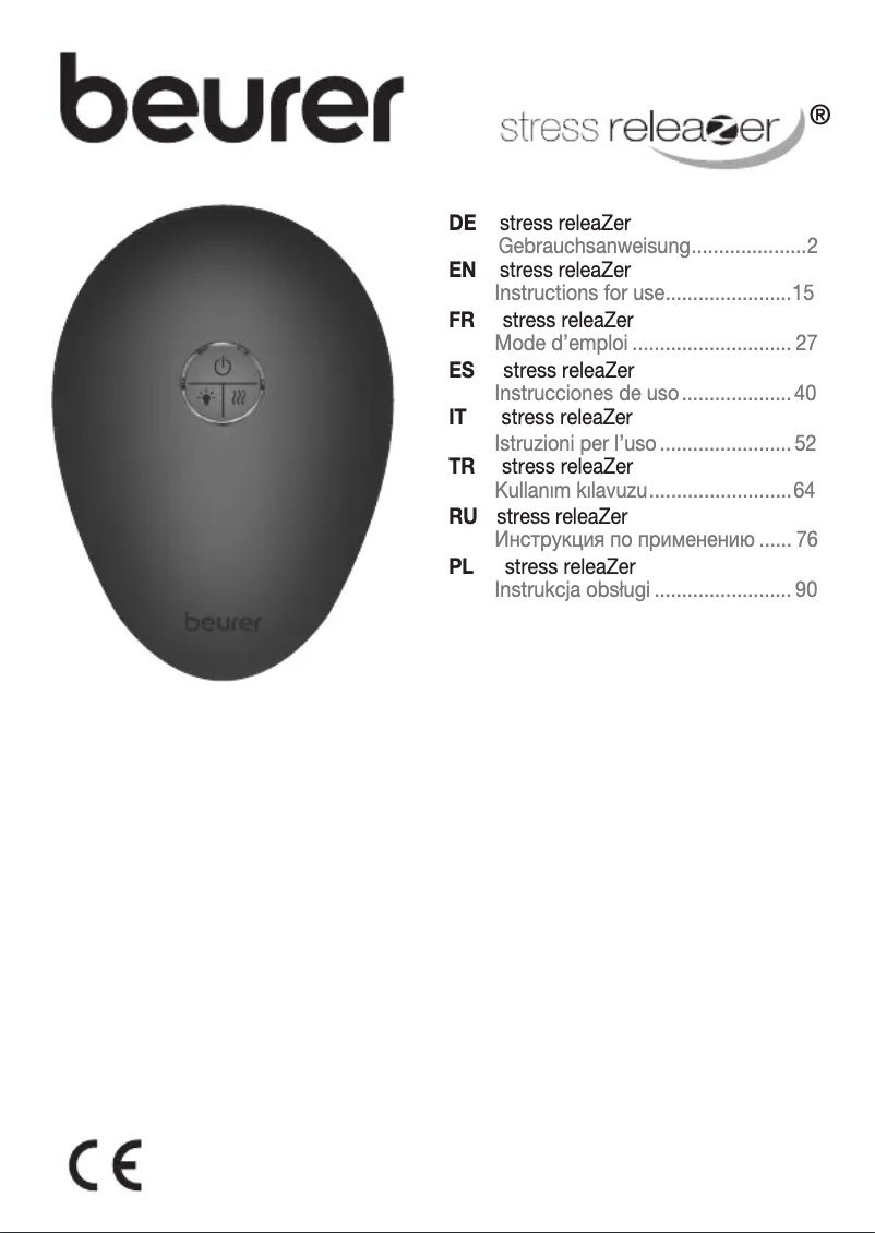 First page image of the manual for Stress releaZer