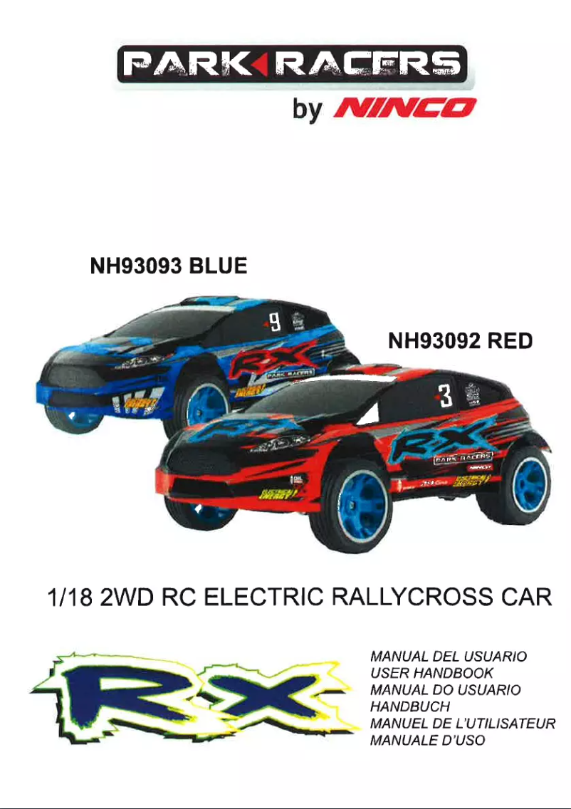 First page image of the manual for Parkracers NH93093