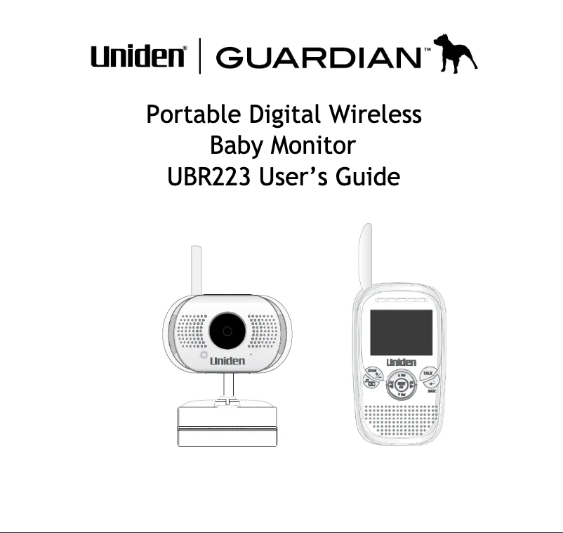 First page image of the manual for UBR223