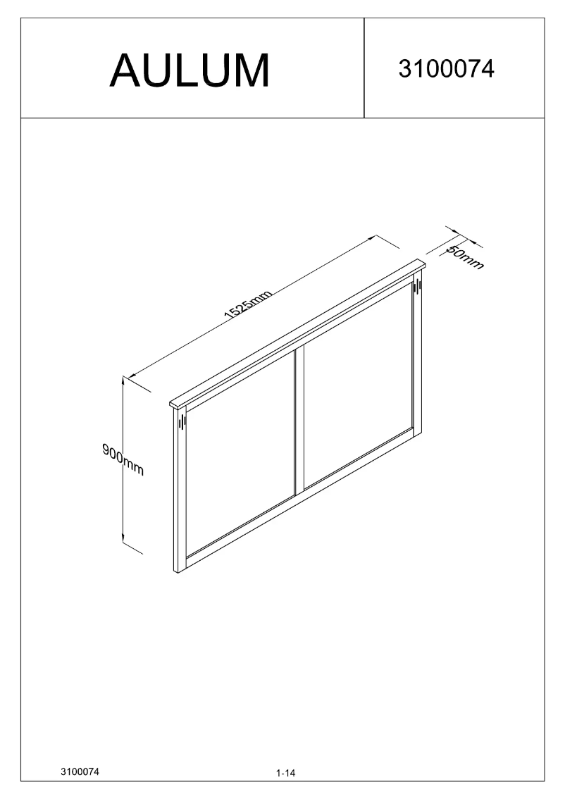 First page image of the manual for Aulum (150x90)