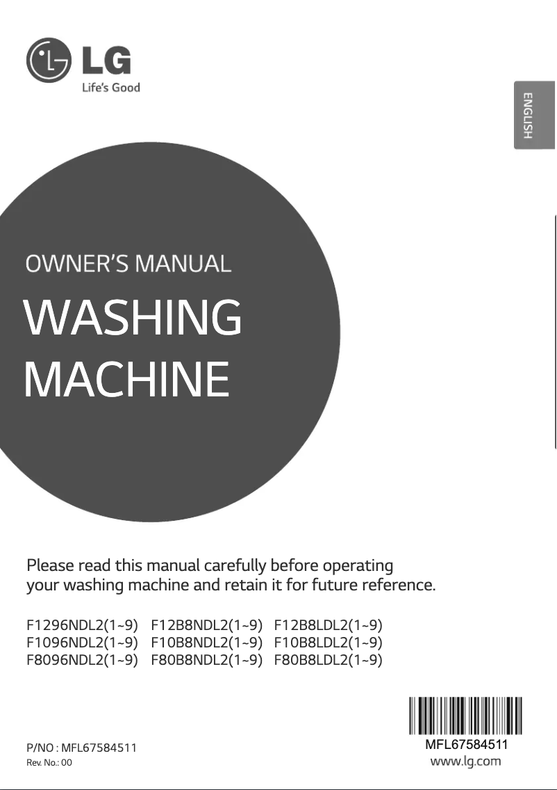 First page image of the manual for F1096NDL23