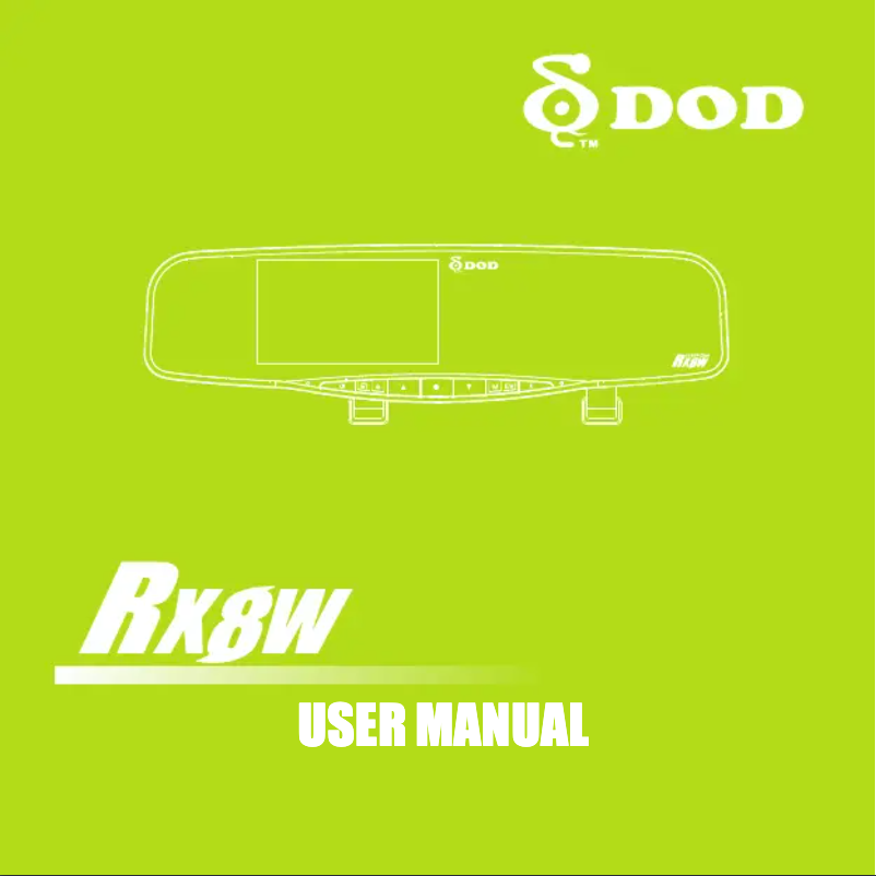 Image de la première page du manuel de l'appareil RX8W