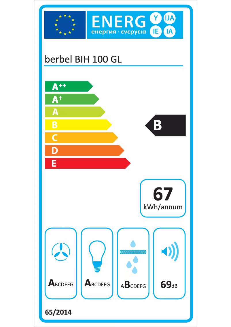 Page 1 of the manual User Manual Berbel BIH 100 GL