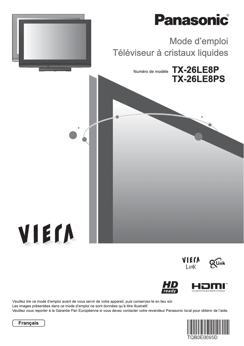 First page image of the manual for Viera TX-26LE8PS
