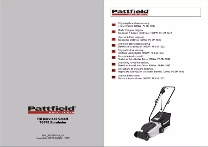 Page 1 of the manual User Manual Pattfield PE-EM 1032