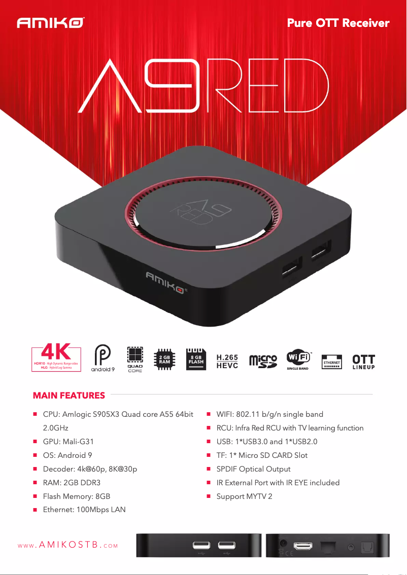 First page image of the manual for A9 RED