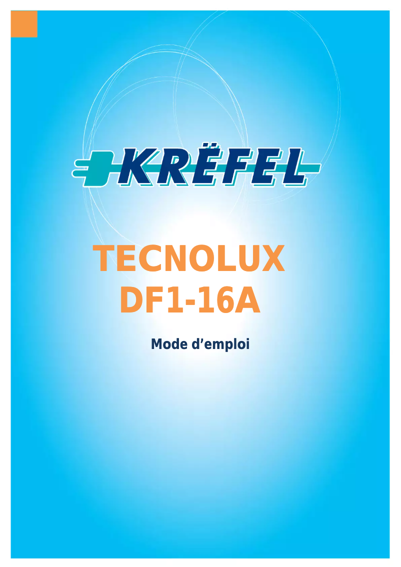 Page 1 of the manual User Manual Tecnolux DF1-16A