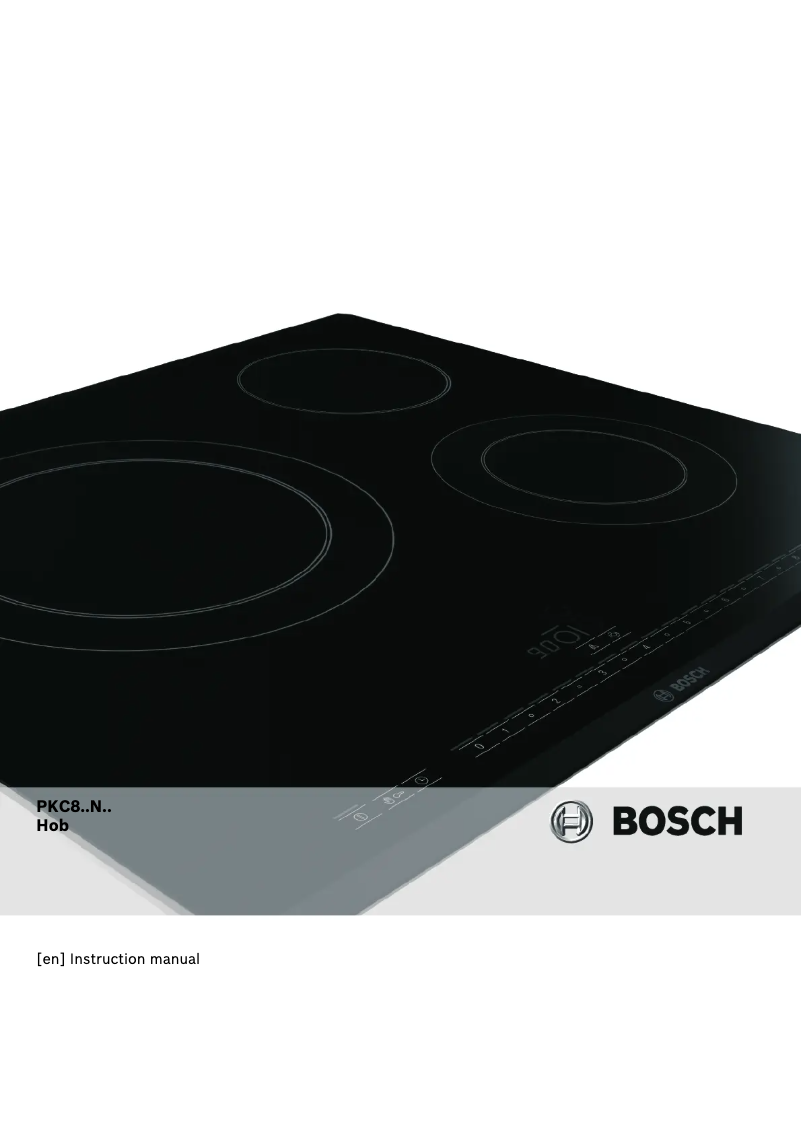 Page 1 of the manual User Manual Bosch PKC801N14C