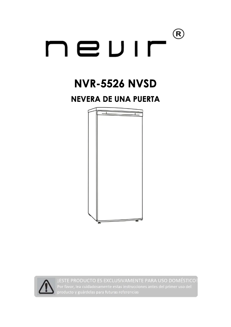 Page 1 of the manual User Manual Nevir NVR-5526NVSD