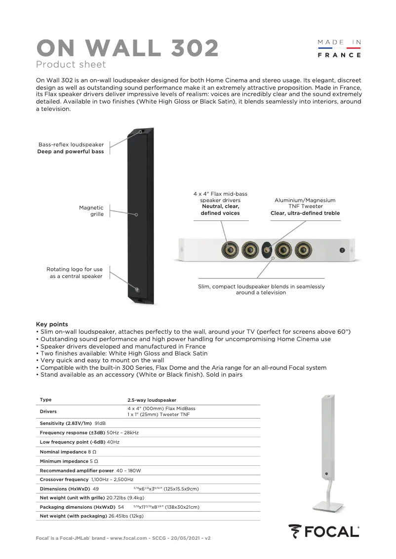 First page image of the manual for On Wall 302