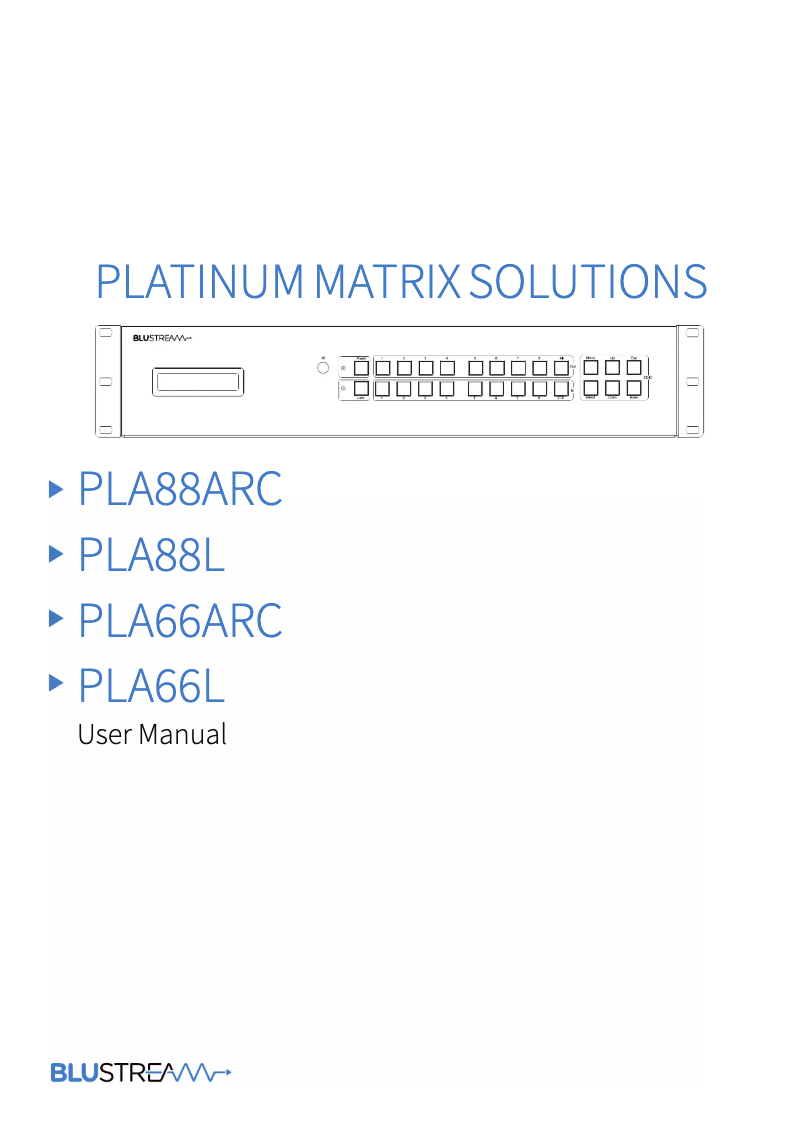 Image de la première page du manuel de l'appareil PLA88L