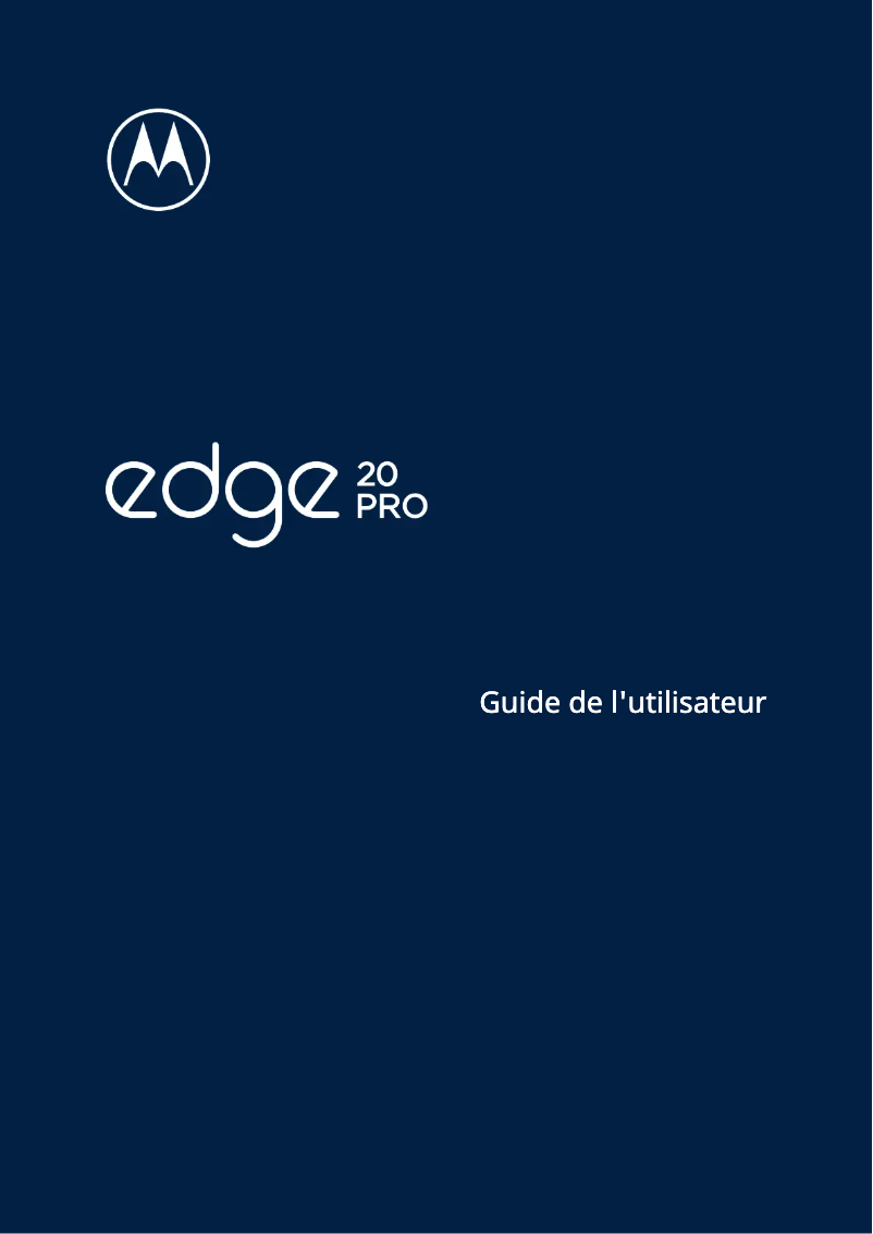 First page image of the manual for Edge 20 Pro